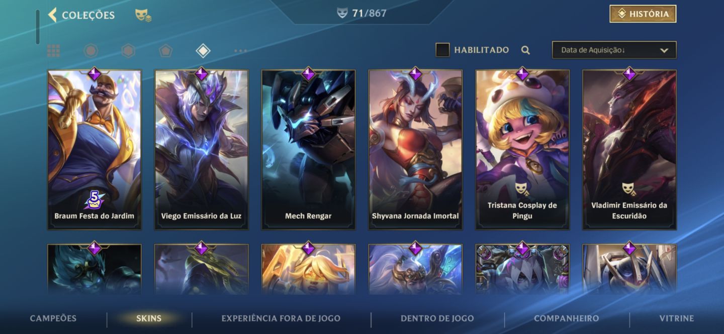 CONTA DE WILD COM LENDA E MONARCA
