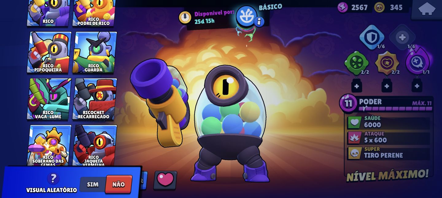 CONTA DE BRAWL STARS COM SKINS RARAS