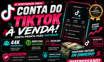 CONTA TIK TOK MONETIZADA COM GANHO EM DOLAR PRONTA PARA USO