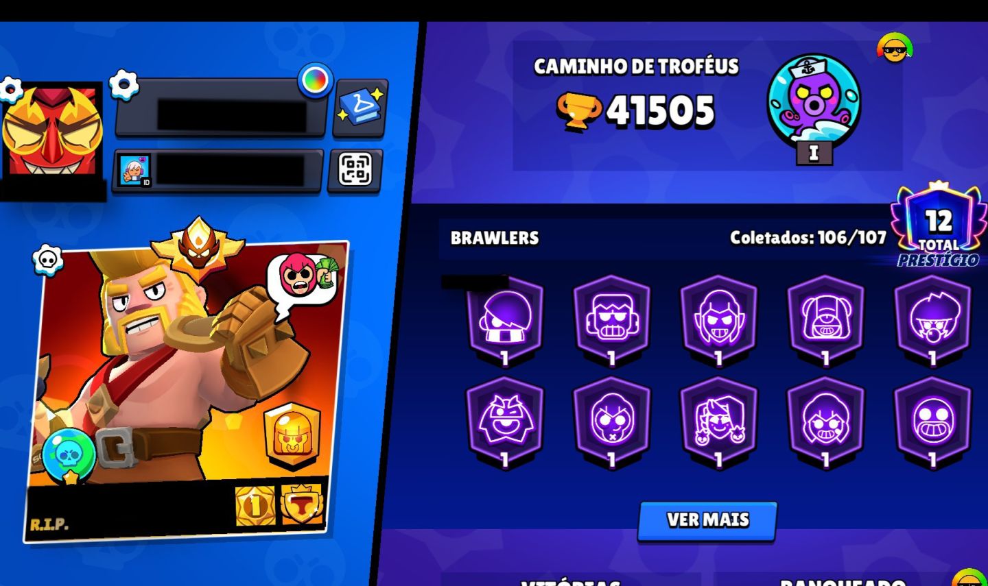 Conta Brawl Stars de 2019 | 107/108 Brawlers | Valor Negociável
