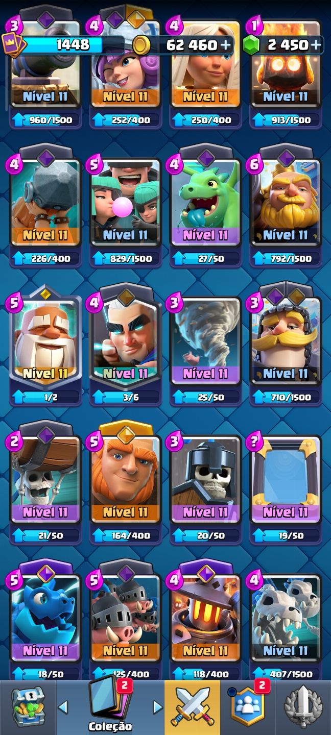 CONTA DE CLASH ROYALE COM 120 CARTAS LIBERADAS E 7500 TROFÉU