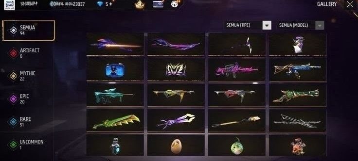 CONTA INSANA NV 73 - PORTUGUÊS - 10 ARMAS LVL 7 - FULL EVO MAX