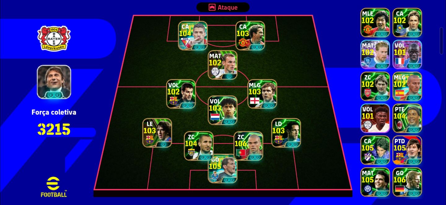 EFOOTBALL 3203 + CASSILAS+SUARES+ALCÂNTARA+MESSI+SNEIDJER+KANH+PEPE+MATTHAUS