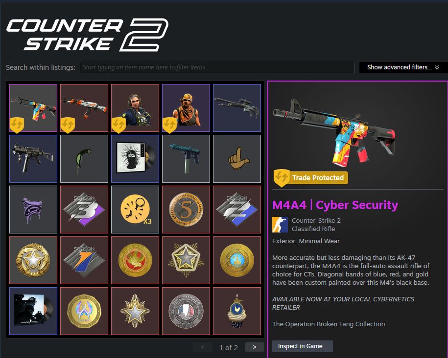 CONTA CS2 PRIME | 18 MEDALHAS | 1.716 HORAS | TRUST VERDE | INV. R$ 700