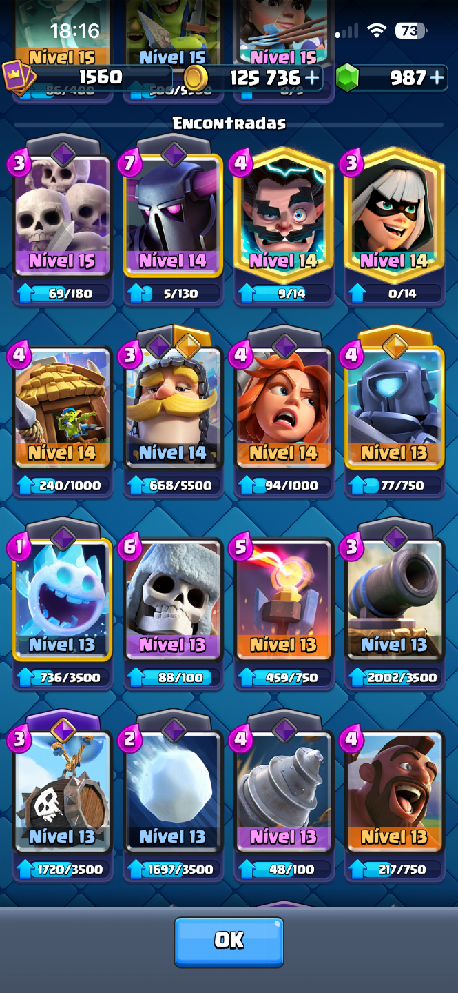 CONTA DE CLASH ROYALE Conta muito bem evoluída!