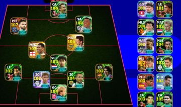 Conta Efootball mobile no preço Pelé, KVARA 107, JUDE BELLIGHAM 107, e etc