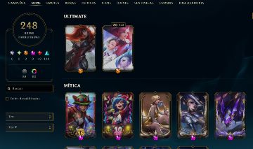 CONTA LVL 415 COM 198 SKINS TODOS CAMPEÕES