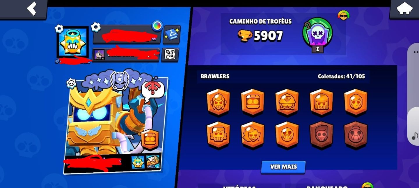 Conta brawl stars com passe raro