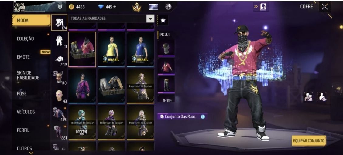 Conta de free fire com primeiro passe