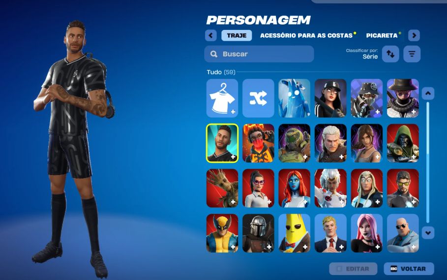 CONTA FORTNITE COM NEYMAR JR E LARA CROSF!!!
