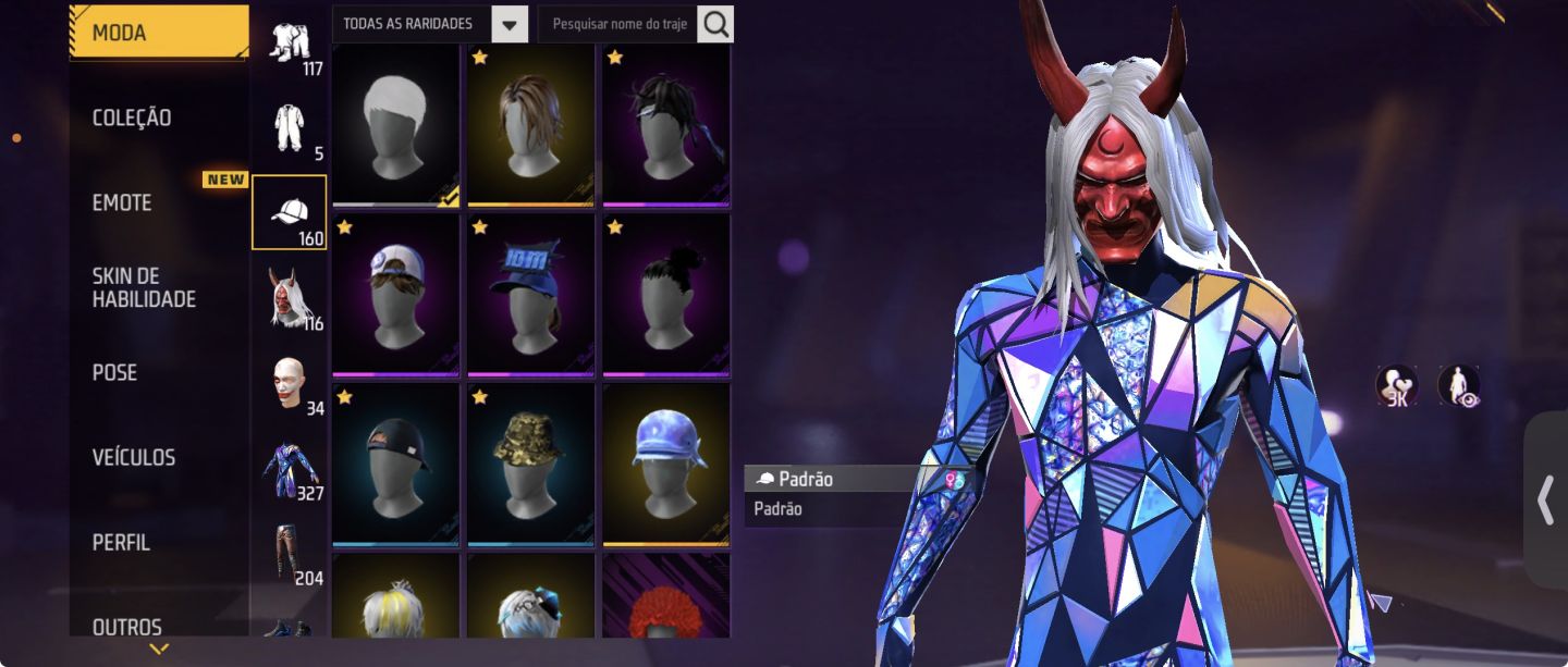 CONTA FREE FIRE [327 PEITAS] CONJUNTO DIABÃO | FULL ATT 2 DISPARO | SUPER FUSÃO