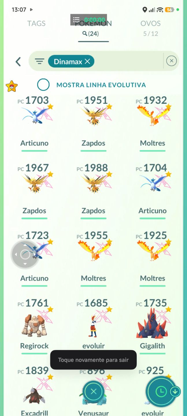 Venda de gigamax e dinamax, gigamax shiny e dinamax lendário e muito mais