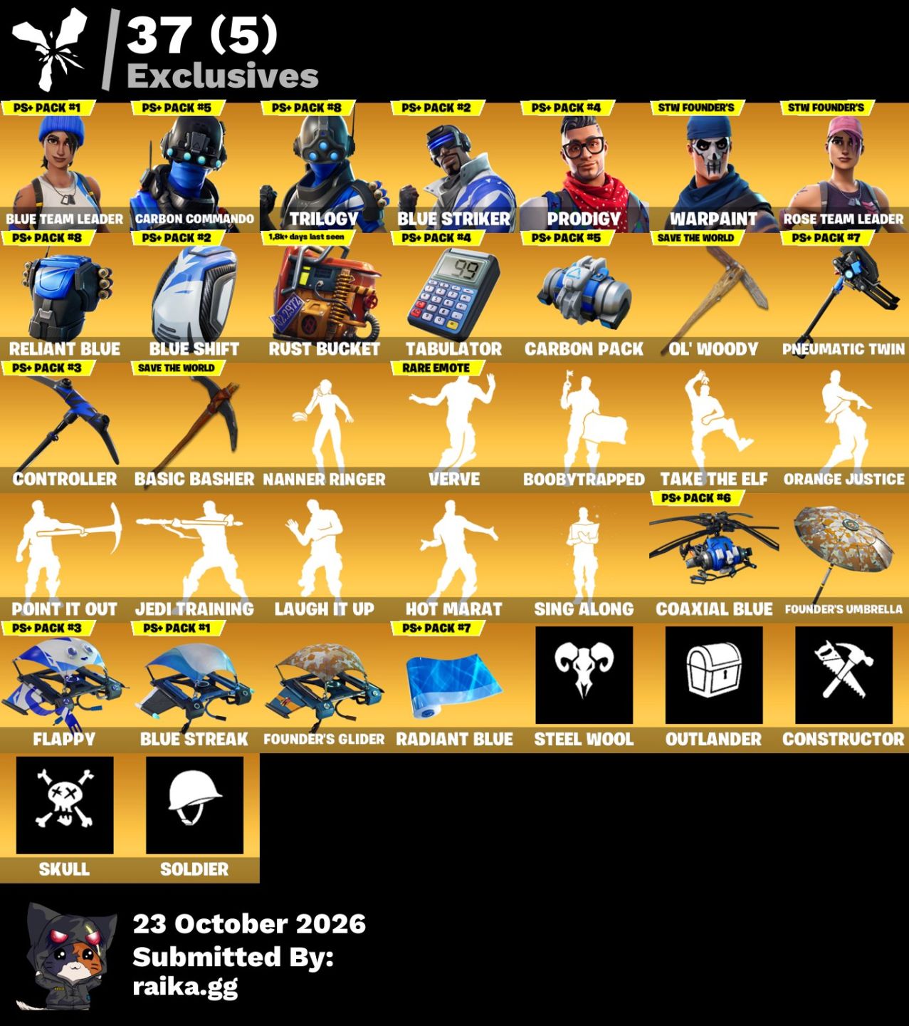 179 SKINS | STW FUNDADOR + PASSE OG S4 S5 S6 S7 S8 S9 S10