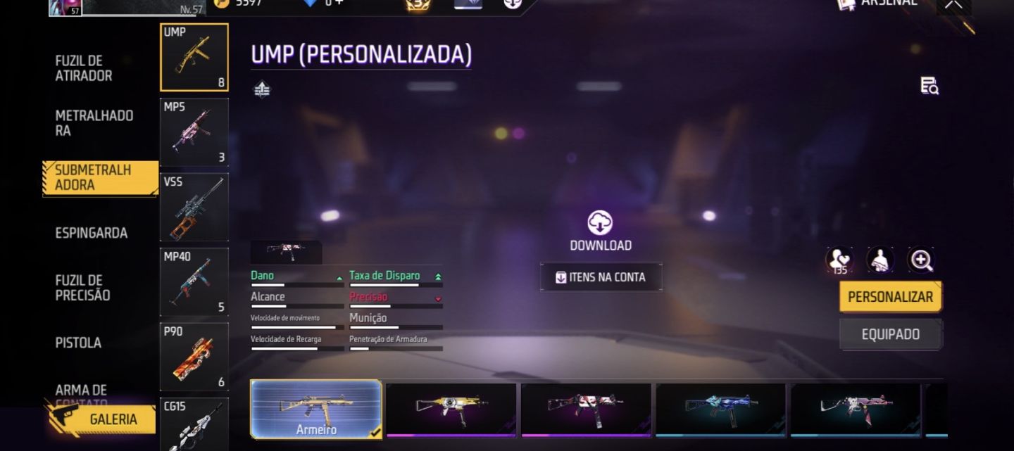 Conta free fire para AP