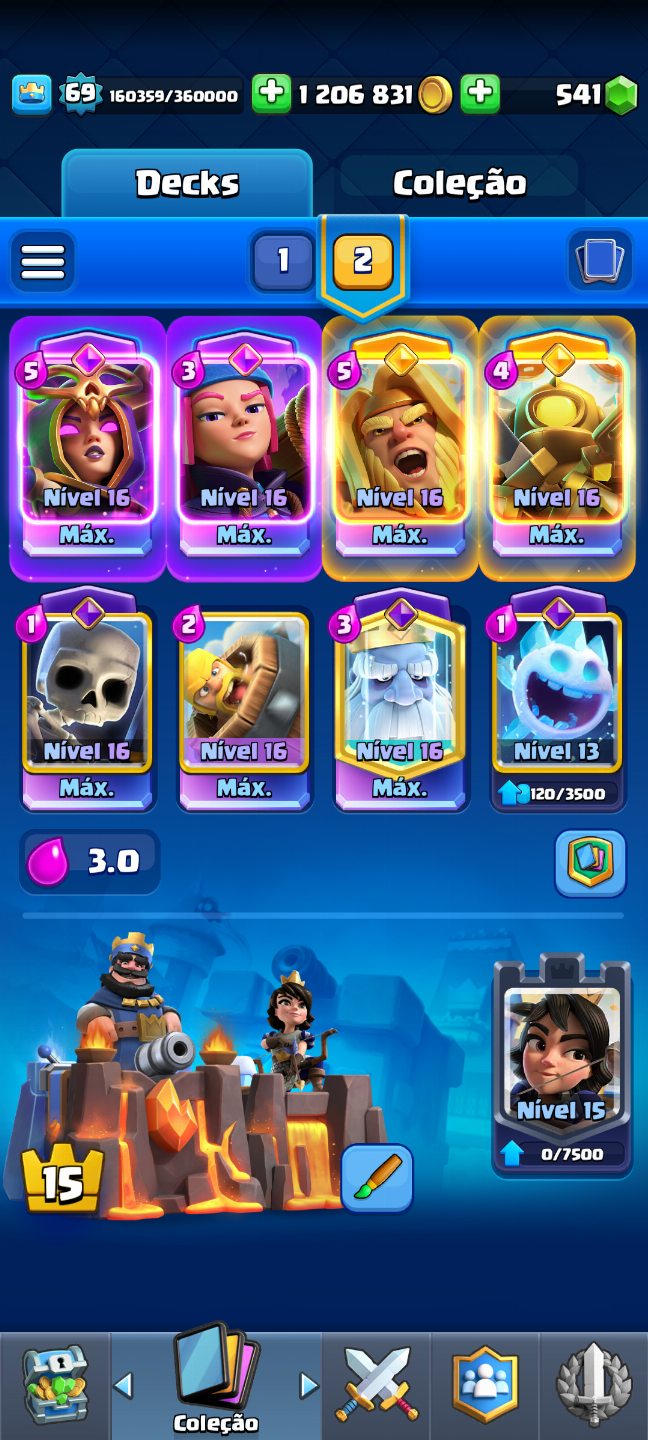 CONTA CLASH ROYALE! Nível 69, Arena 28