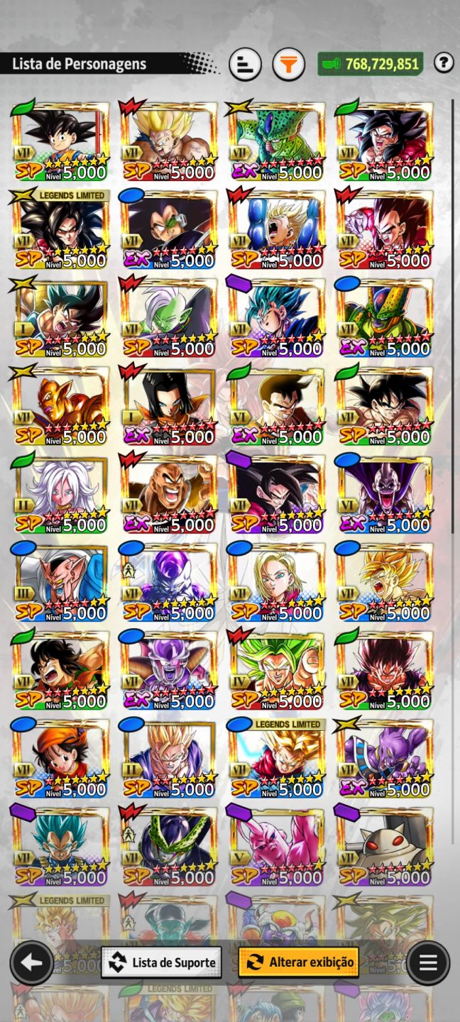 Conta Dragon Ball Legends end game