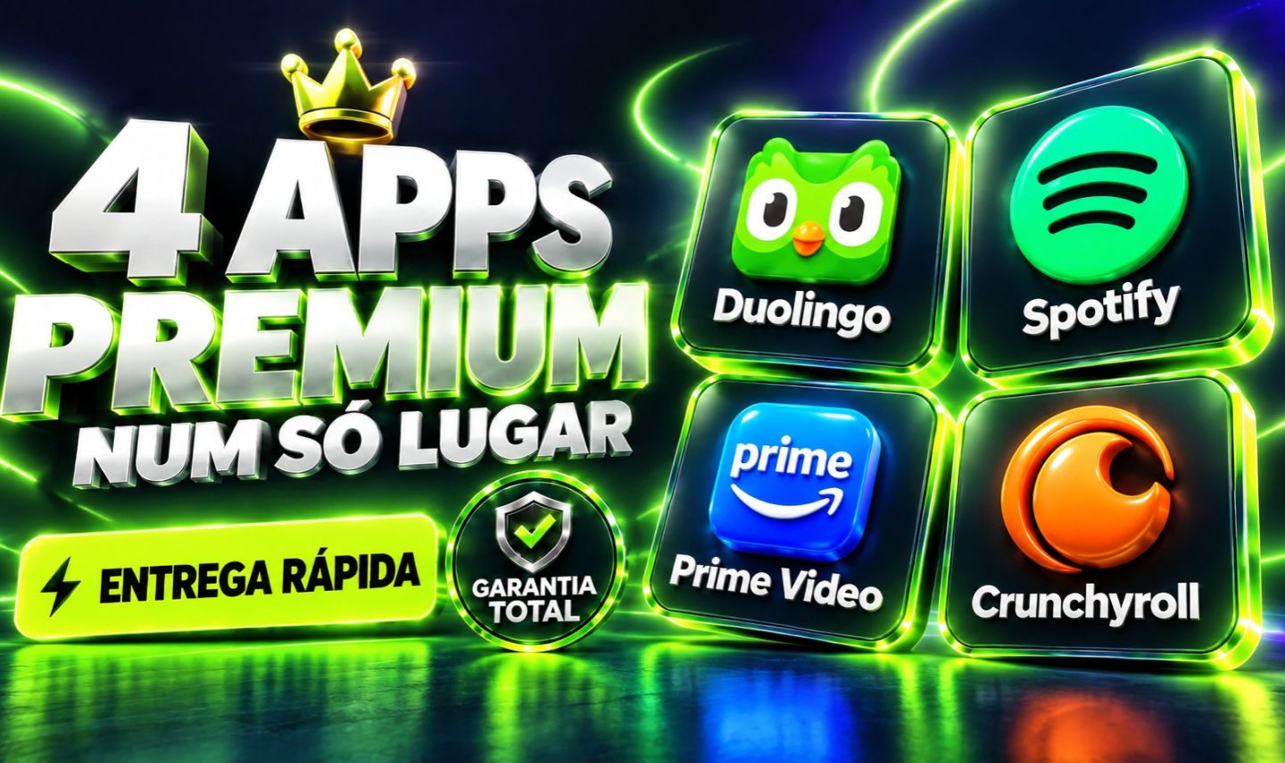 COMBO PRIME VIDEO + SPOTIFY + CRUNCHYROLL + DUOLINGO