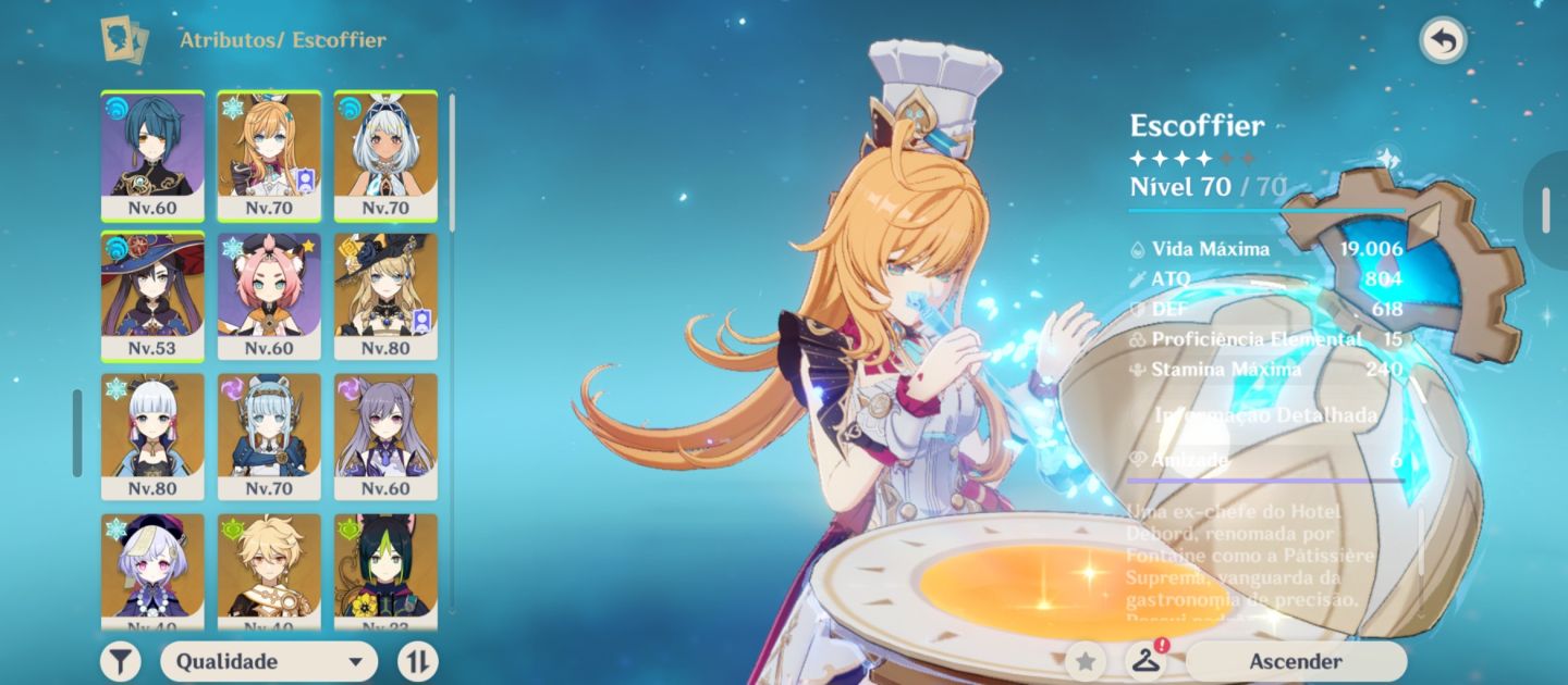 GENSHIN Ineffa, Escoffier Navia, Ayaka, Mualani e PITY ALTO