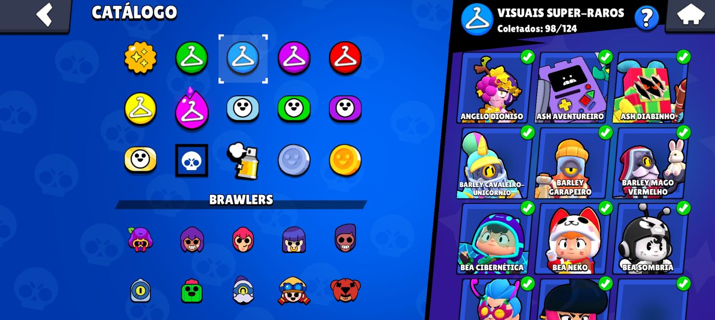 CONTA BRAWL STARS COMPLETA! 66K !VÁRIOS NÍVEL 11!! CONTA DE 2022! ! MUITAS SKINS