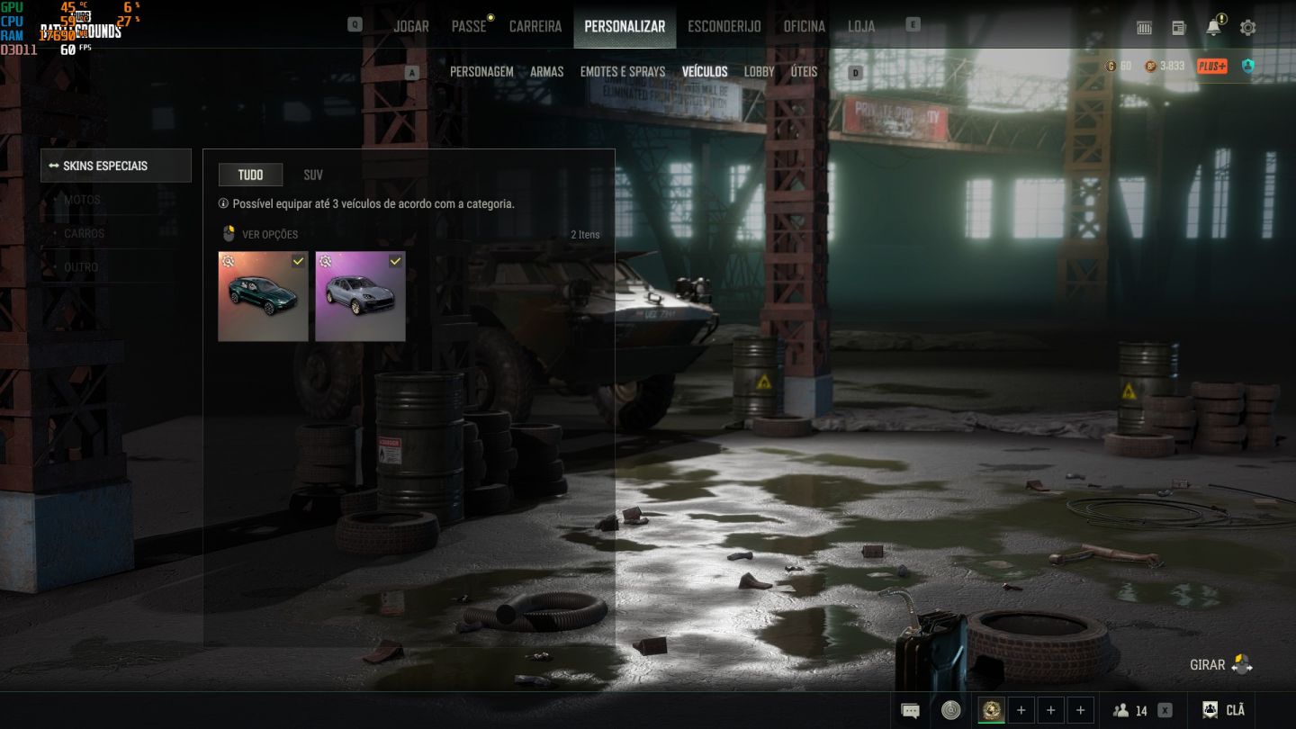 CONTA PUBG 3 ARMAS NIVEL MAXIMO