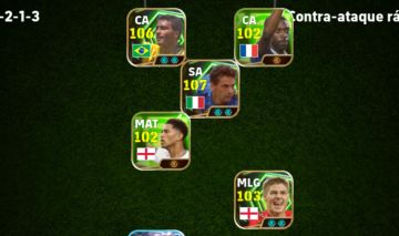 Continha efootball braba do romario e baggio