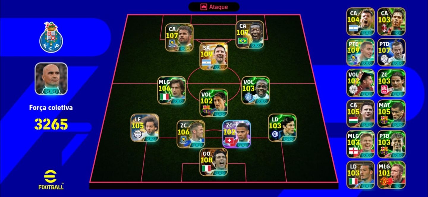 Conta efotball completa full épicos 3270+