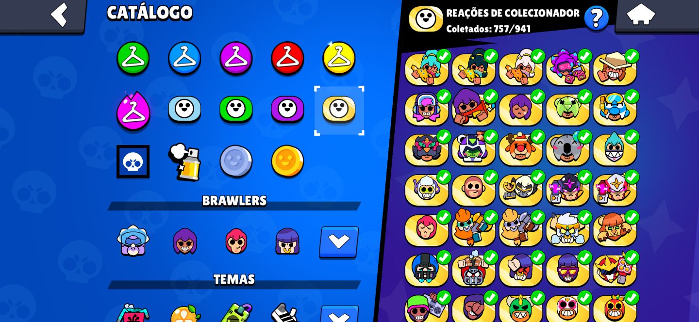 Conta Brawl Stars 60k troféus com 367 skins e com algumas skins raras