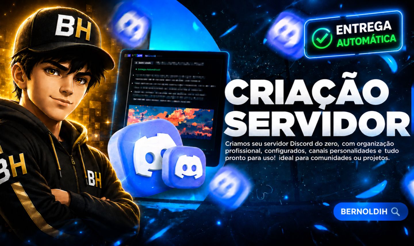 DISCORD JÁ PRONTO COM CARGOS - 100% EDITAVEL