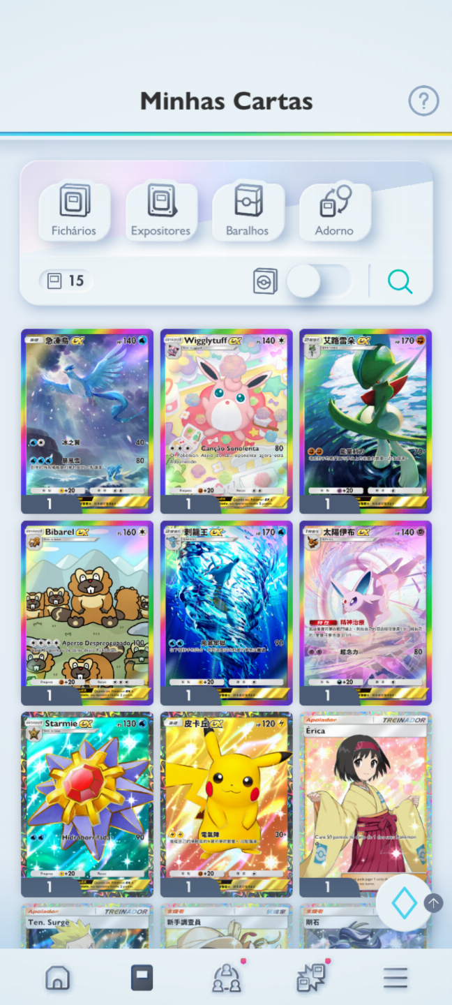 Conta Pokémon TCG - NV 35 com mais de 3k cartas, Pikachu Dourado e muito mais!