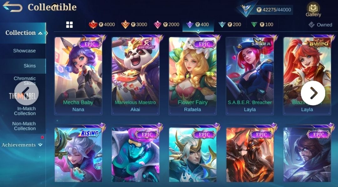 Conta mobile legends 195 skins
