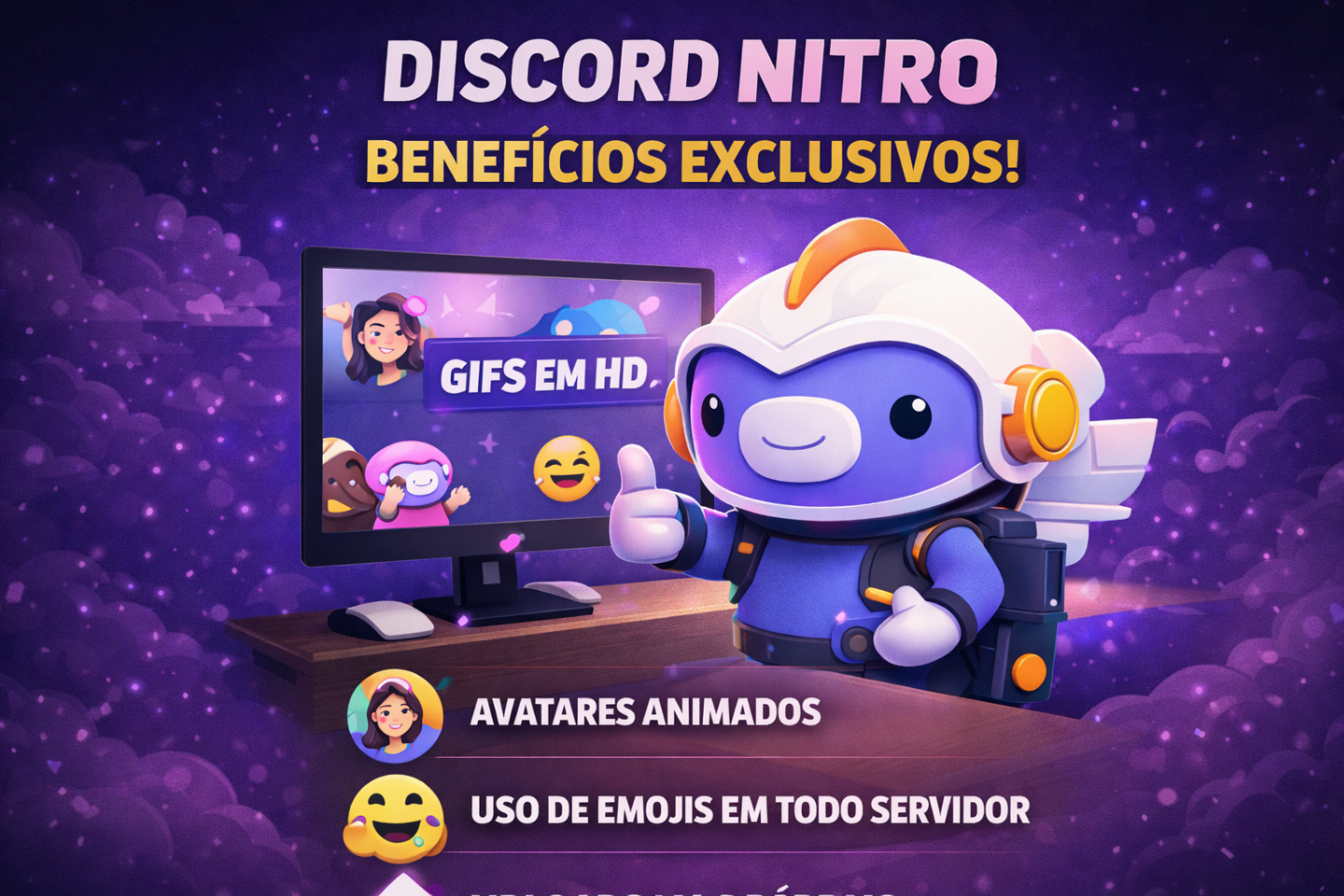Discord Nitro Gaming 3 Mêses + 28X Impulsos + ENVIO IMEDIATO (MAIS BARATO)