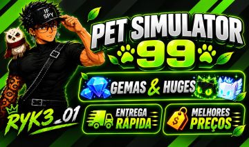 (MENOR PREÇO) PET SIMULATOR 99 ROBLOX [ HUGES & GEMAS]