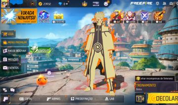 CONTA FREE FIRE LV 15 COM SKIN NARUTO E TROCA DE NICK