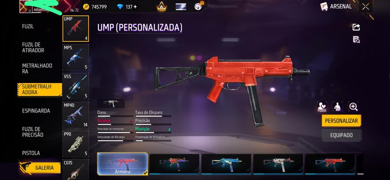 Conta Free Fire antiga primeiros passe
