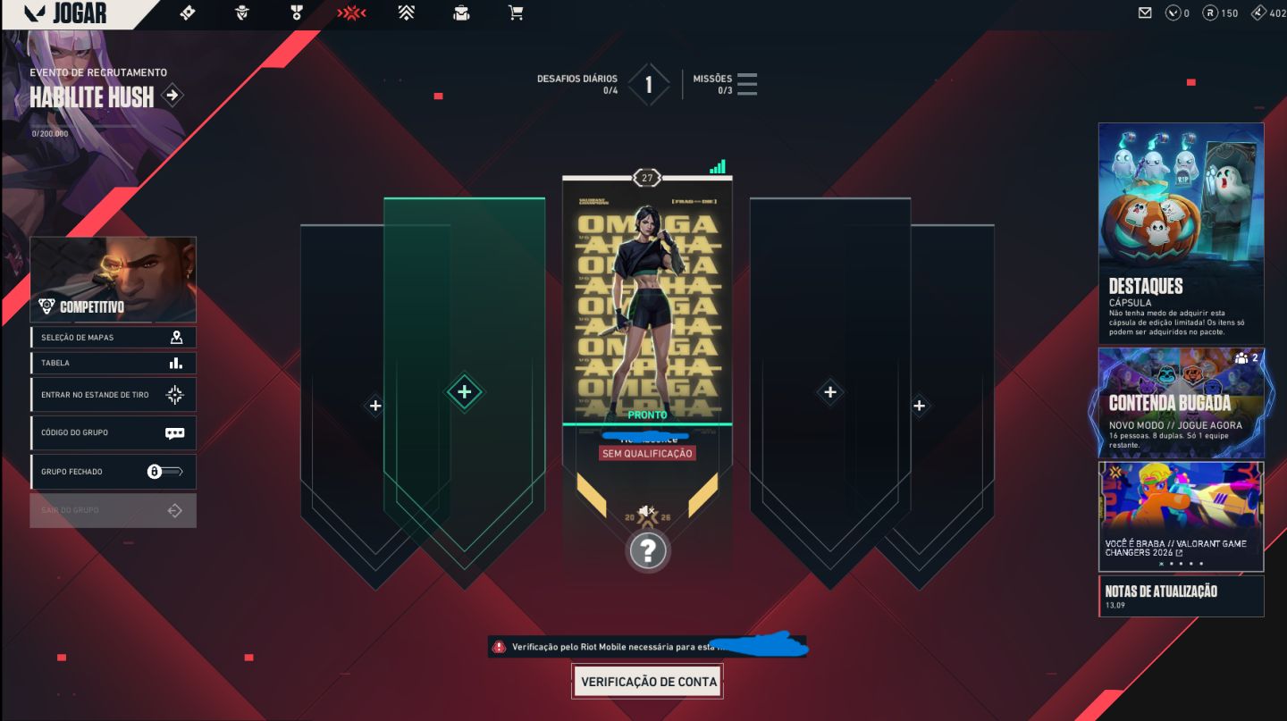 Conta Valorant Ex Diamante 1 Mmr Alto