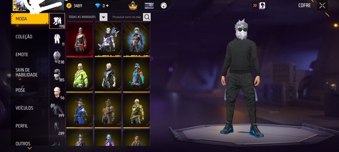 Conta Free Fire Gemada Angelical Passes Antigos Skins Raras