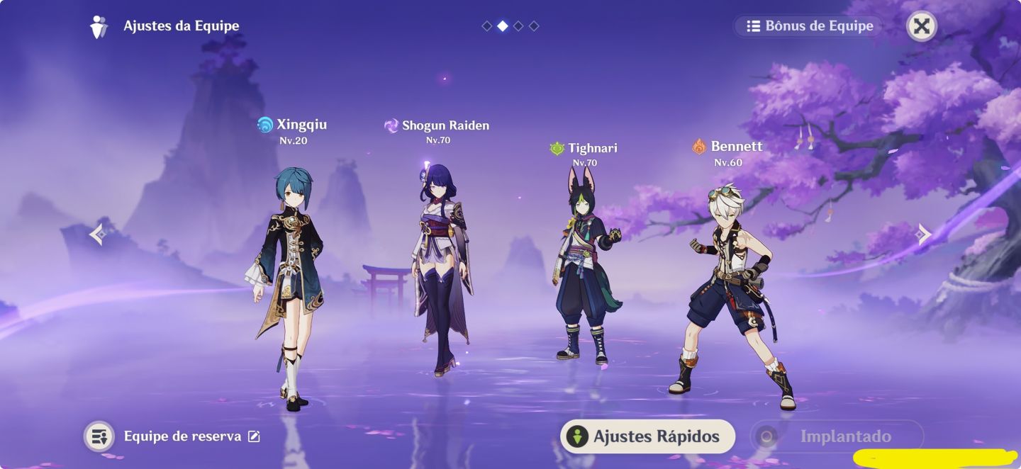 CONTA DE GENSHIN COM RAIDEN