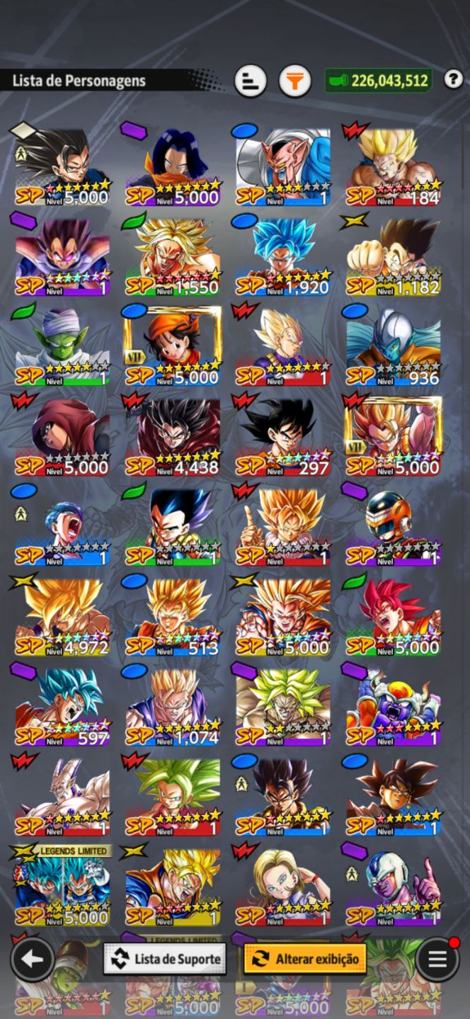 Conta dragon ball legends ótima pra começar