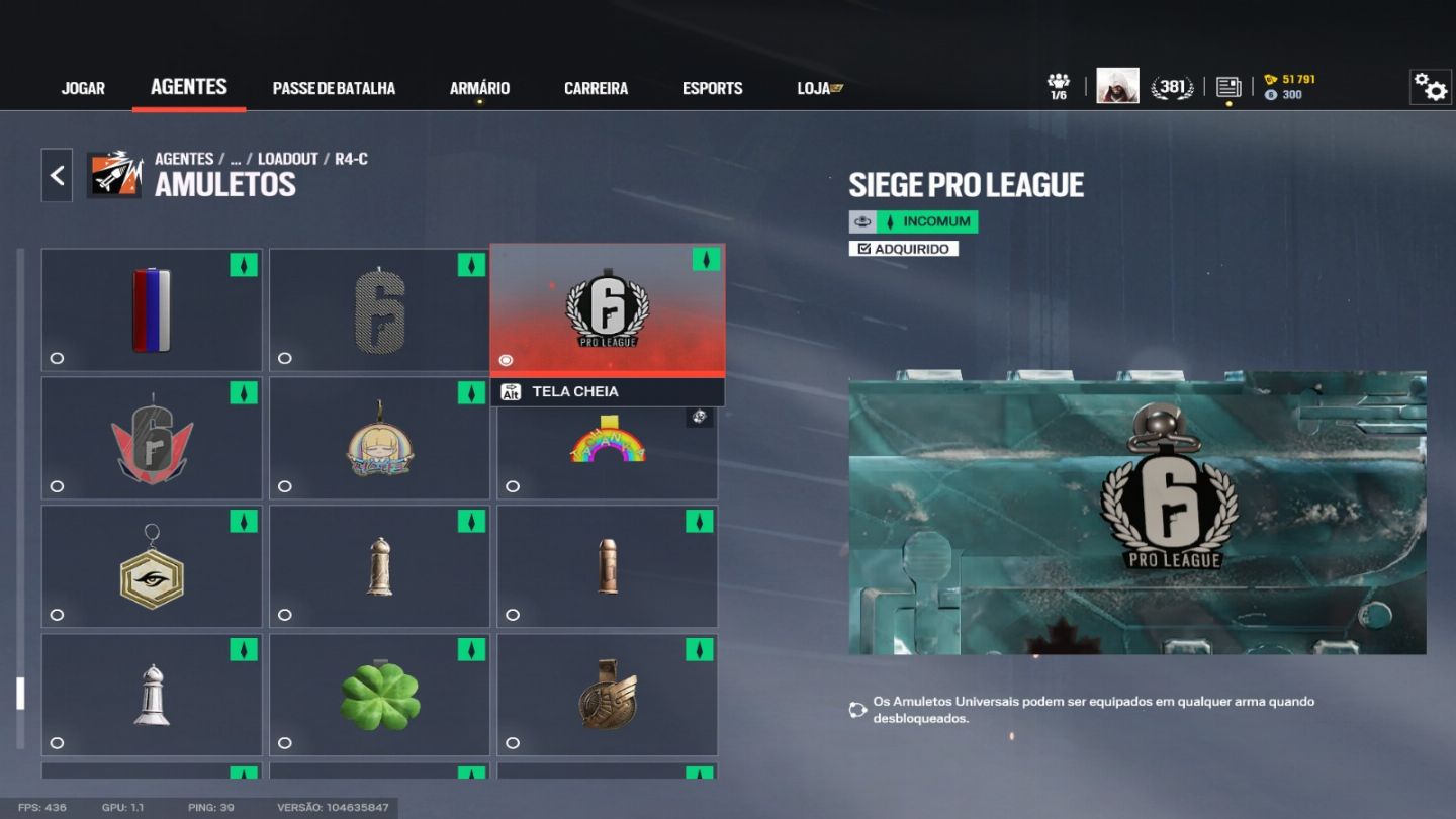 CONTA COM 05 CHAMPIONS -02 CARBONOS, Amuleto Pro League /Black Ice Verde R4C ASH