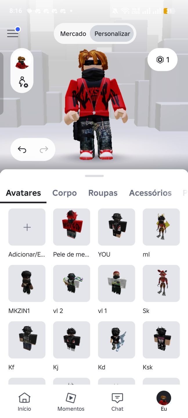 Conta de Roblox toda upada