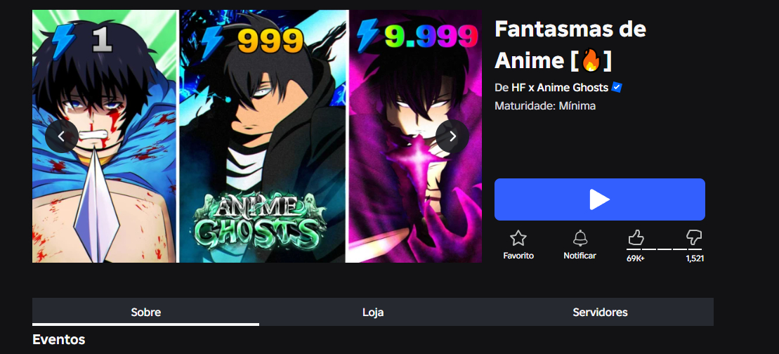 ANIME GHOST - FANTASMA DE ANIME (PROMOÇAO !) (GAMEPASS) MELHORES PREÇOS (ROBLOX)