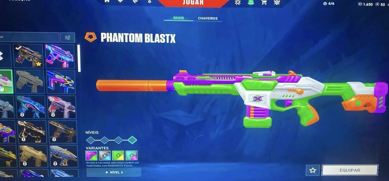 1,6k gastos Conta valorant bastante skin