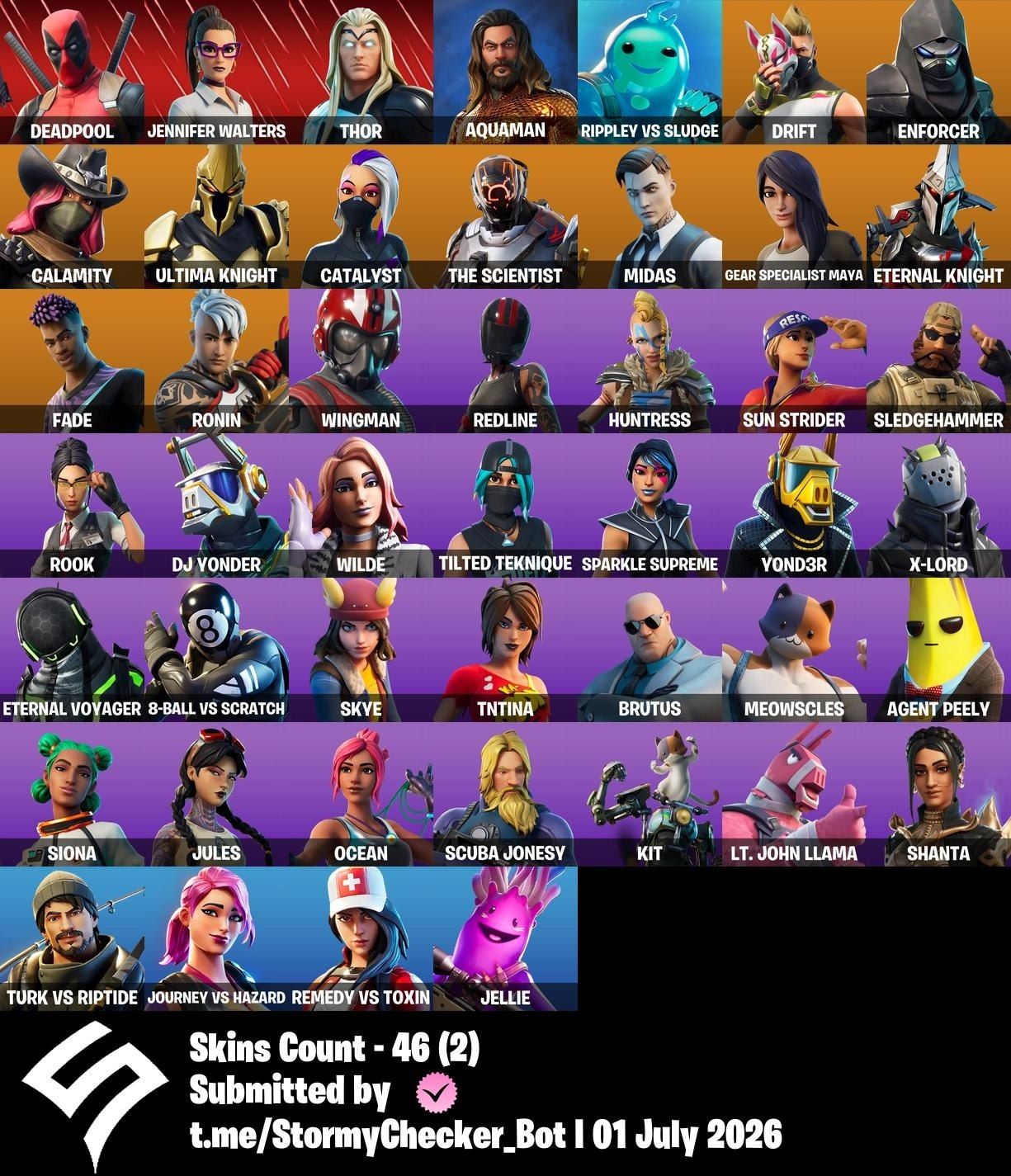 CONTA FORTNITE COM MIDAS DOURADO, ATEMPORAL E 46 SKINS - ENTREGA AUTOMÁTICA
