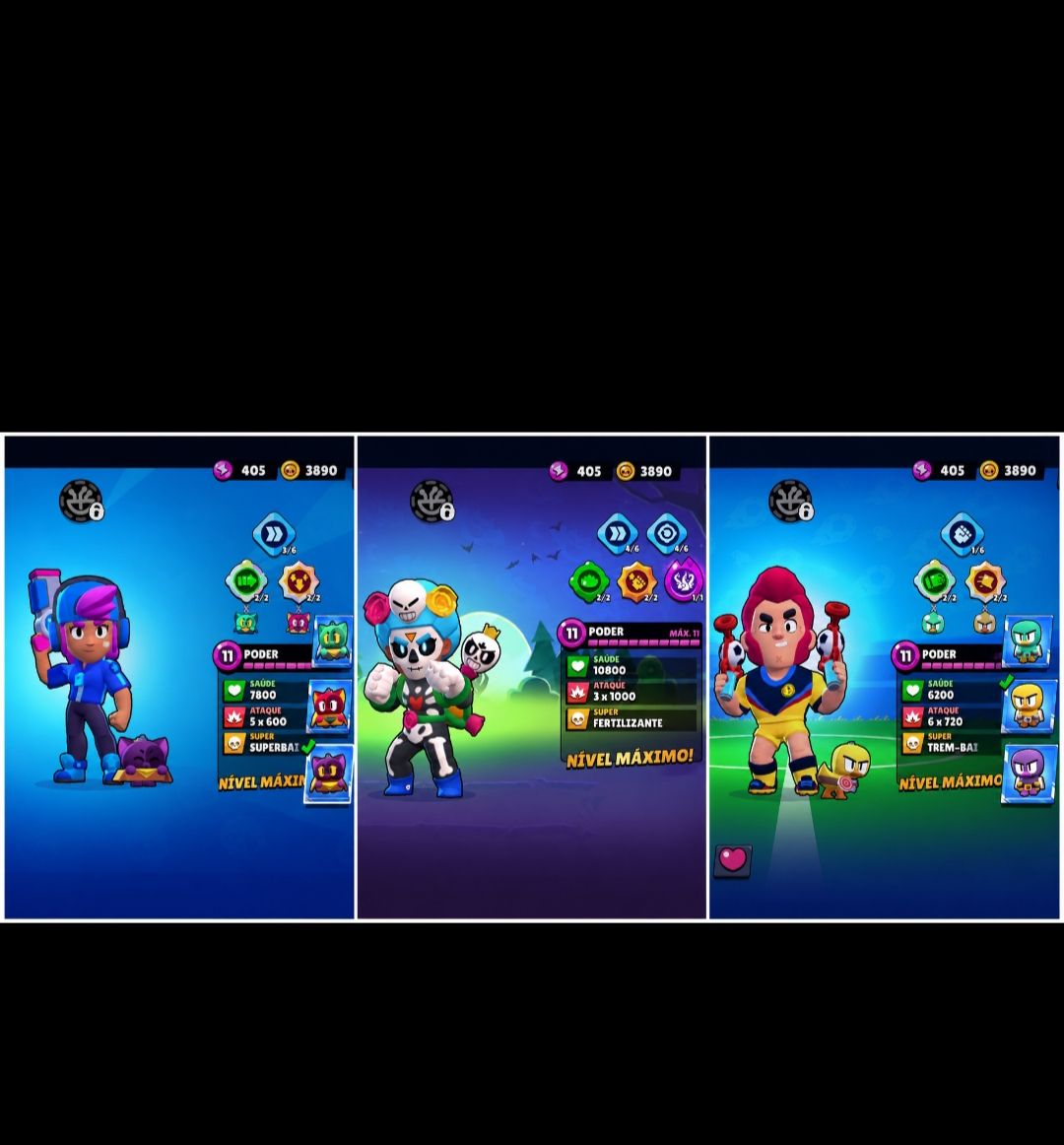 CONTA DE BRAWL STARS COM 110K, TODOS OS BRAWLERS FULL, COM SEGUNDO,TERCEIRO PASS