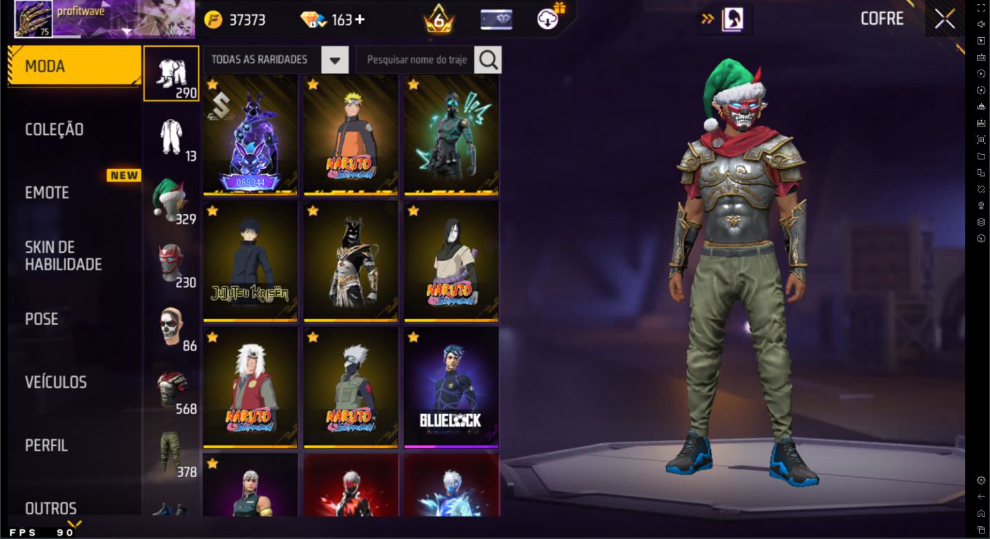Conta Free Fire muito gemada Prime 6/500 peitas