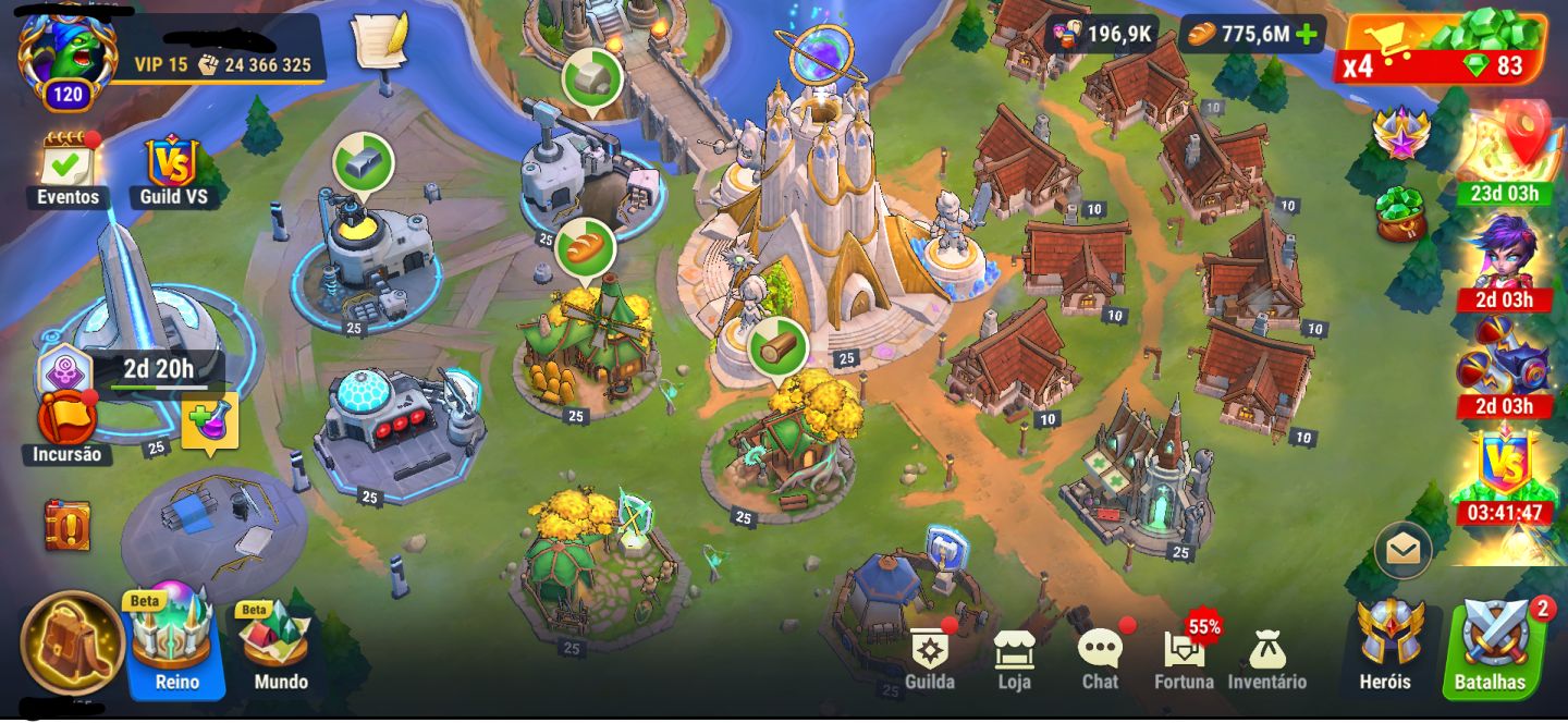 CONTA HERO WARS ALLIANCE - 13.9m de Poder