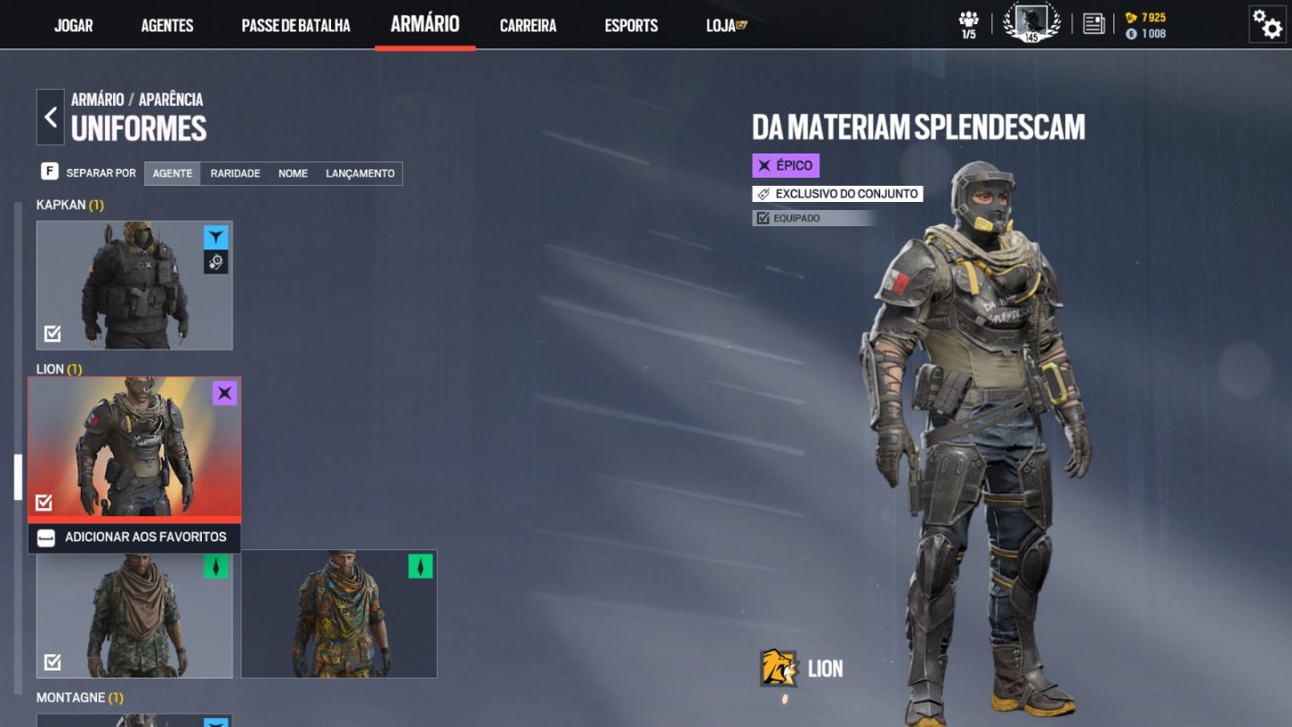 Conta Ubisoft, RAINBOW SIX SIEGE PC.