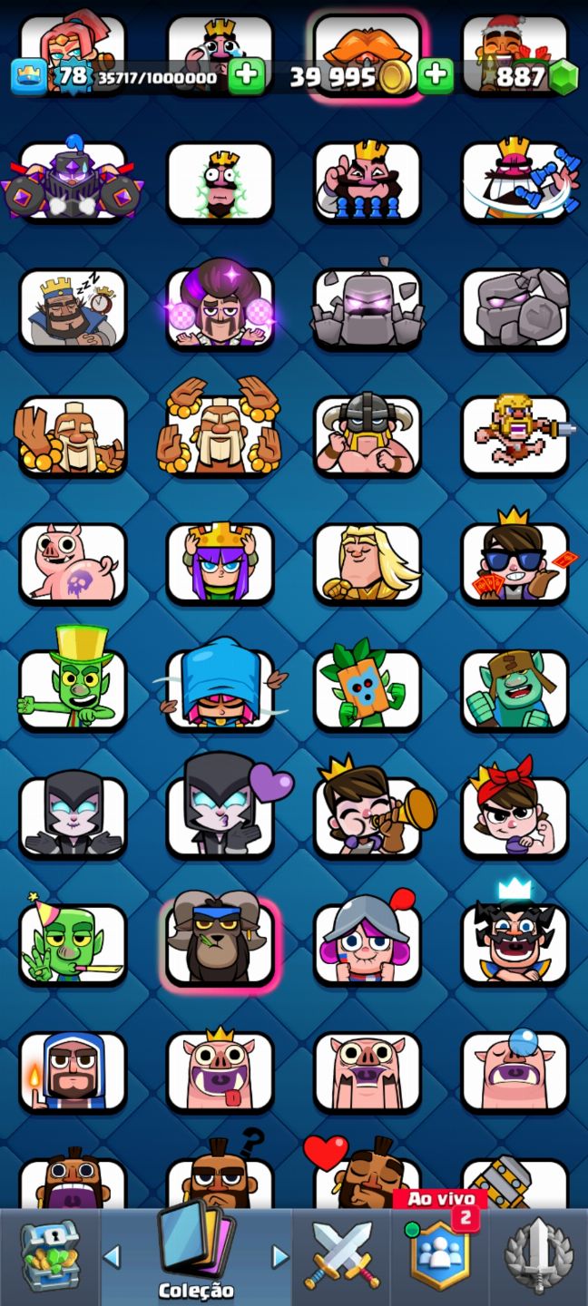 Conta Clash 10Anos Niv 80|25 EVOS|18 Emotes Lend|Vet de Guerra 388K|+5K 3 Coroas