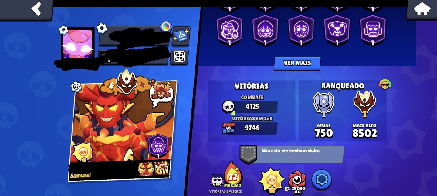 CONTA TOP DE BRAWL STARS COM 80K DE TROFÉUS E FAMA SOLAR