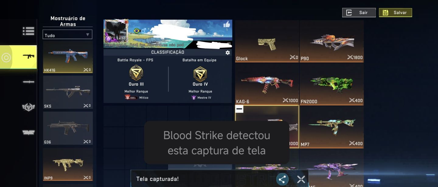 Conta de blood straik iskins míticas e ultras e muito maís
